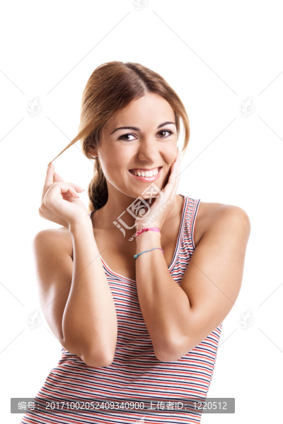 女人笑了