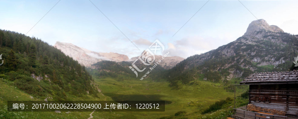全景funtensee在巴伐利亞。阿爾卑斯山脈