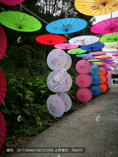 彩色雨傘