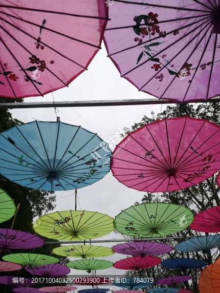 彩色雨傘