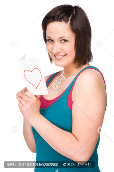 有情書的年輕女人