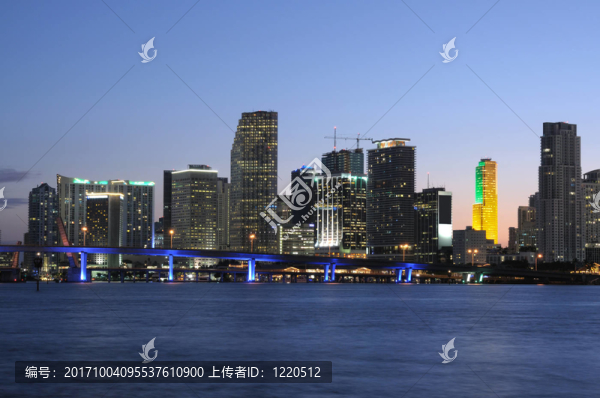 美國佛羅里達(dá)州邁阿密市中心的天際線