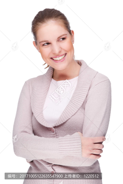 女人笑了