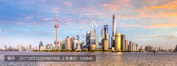 上海外灘陸家嘴全景大畫(huà)幅