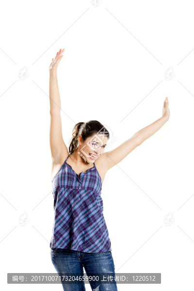 女人笑了