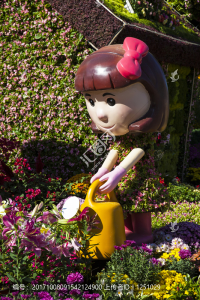 花塑,澆花