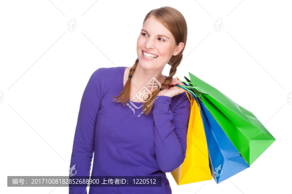 購物袋的女人