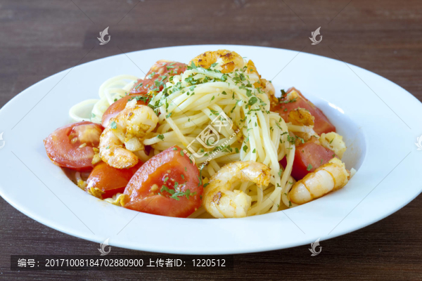 蝦尾意大利面