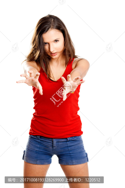 女人笑了