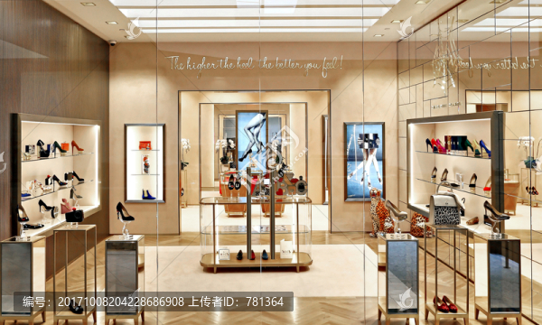 高檔女鞋店設(shè)計(jì),奢侈品店裝修