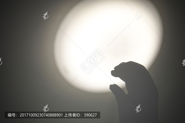 影子里的手剪影