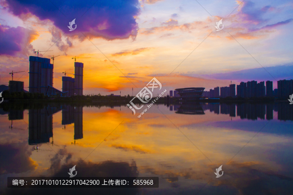 梅溪湖夕陽(yáng)晚霞