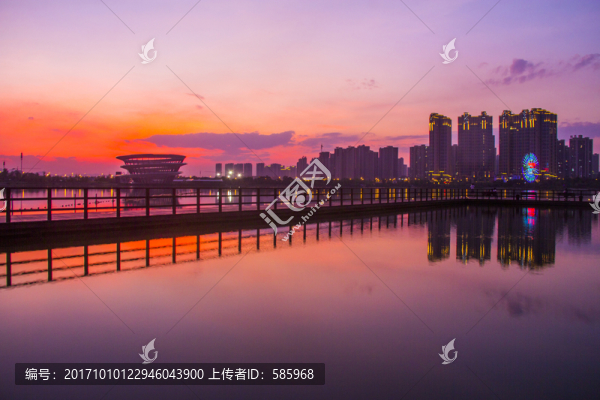 梅溪湖夕陽晚霞