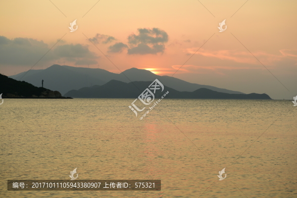 夕陽大海