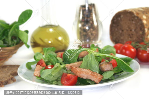 雞肉條拌色拉