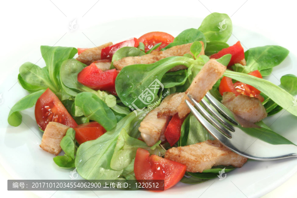 雞肉條拌色拉
