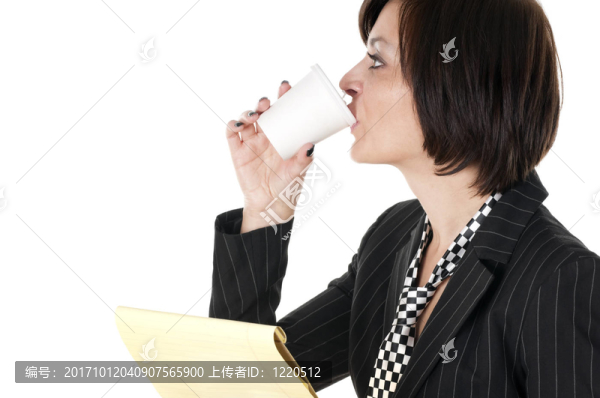 喝咖啡休息