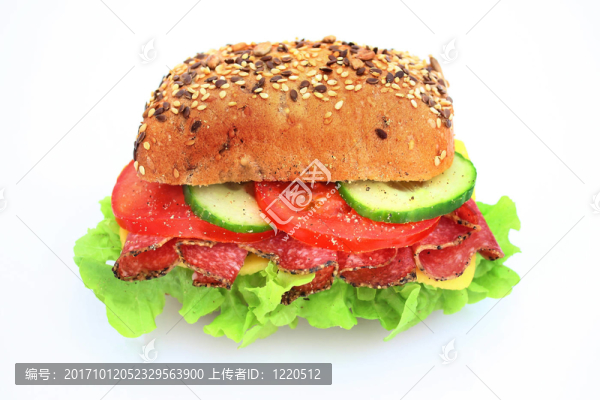美味的新鮮意大利臘腸三明治