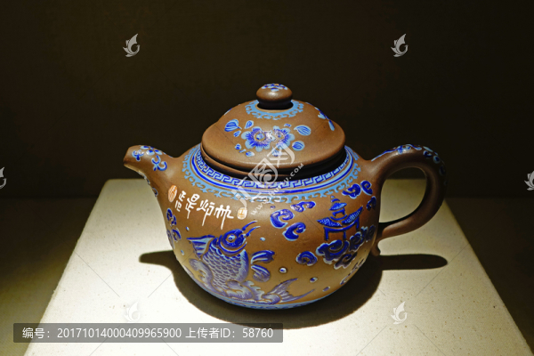 青德堂款加彩大壺,清代