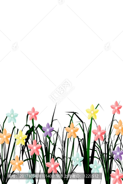 五顏六色的花朵