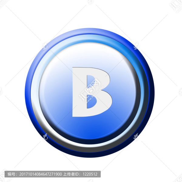 字母B按鈕
