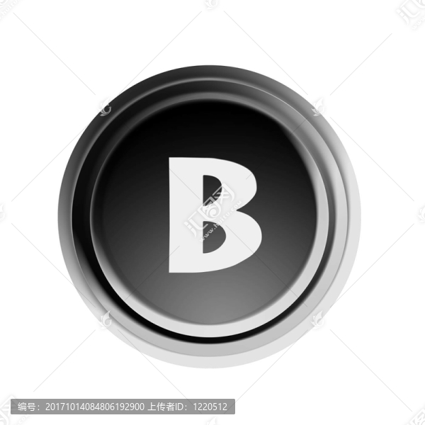 字母B按鈕