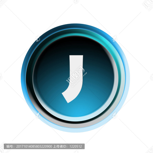 字母J按鈕
