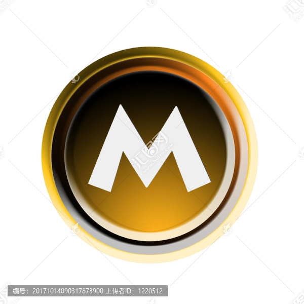 字母M按鈕