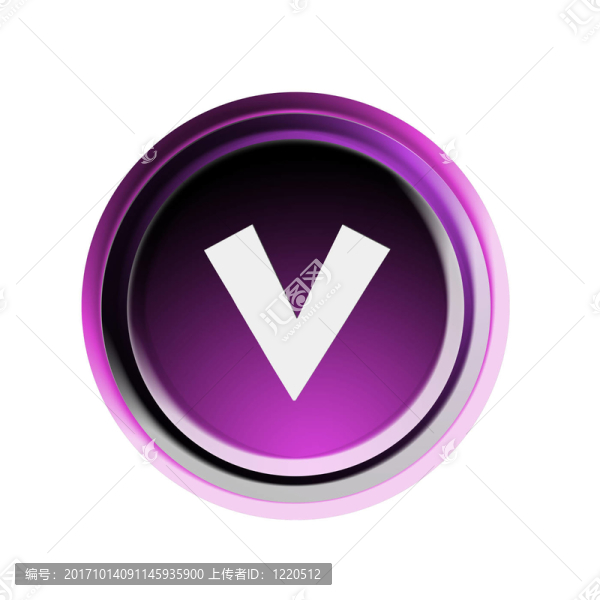 字母v按鈕
