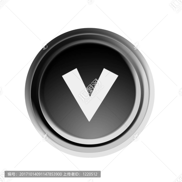 字母v按鈕