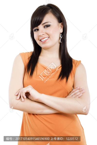 女人笑了