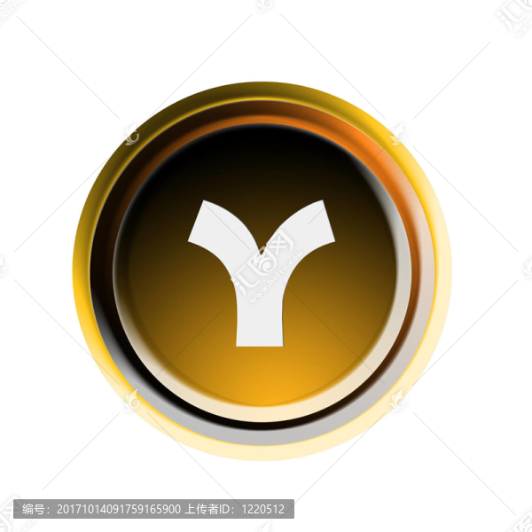 字母y按鈕