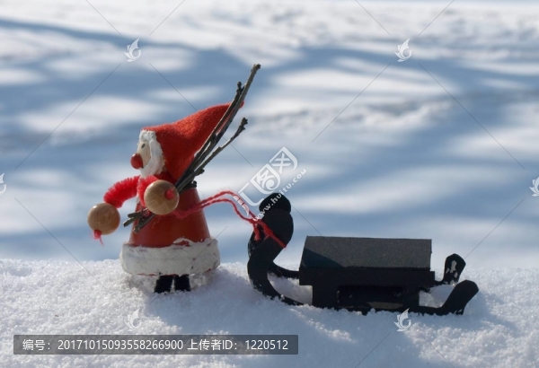雪中的圣誕老人