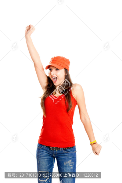 女人笑了