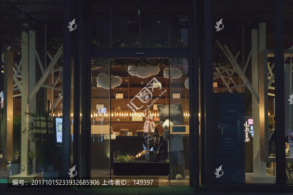 店鋪裝飾夜晚效果