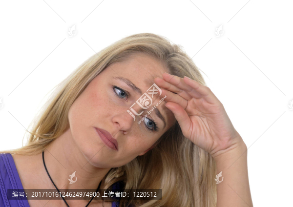 年輕女人頭痛