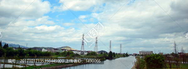 平原上的河流風(fēng)景圖