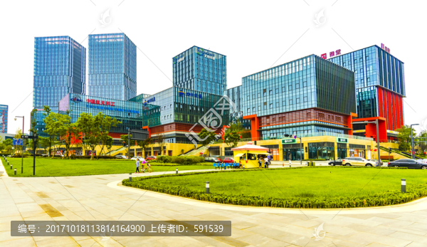 興隆湖,建筑群,藍(lán)色幕墻