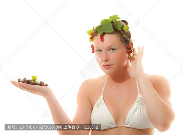女人用葡萄干