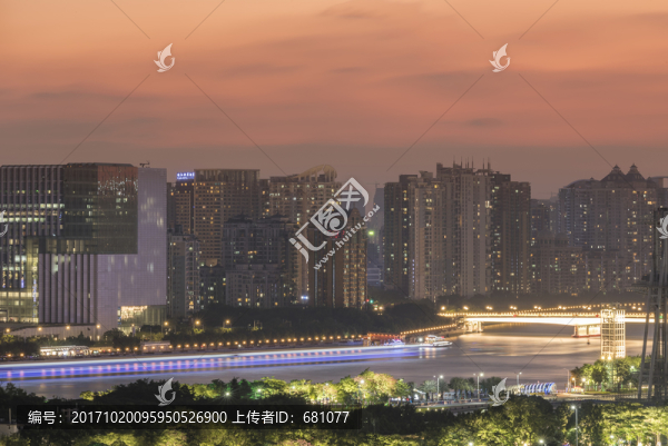 廣州珠江新城城市夜景