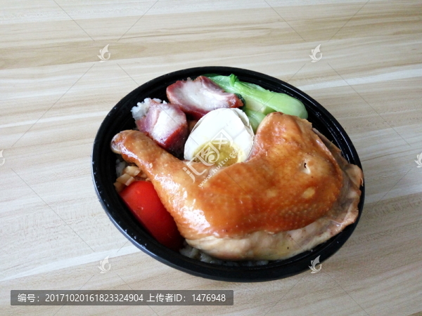 雞腿飯鹵雞腿叉燒飯鹵雞蛋外賣(mài)