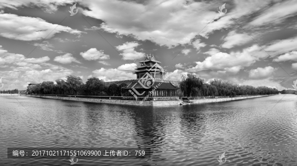 故宮角樓,老照片全景