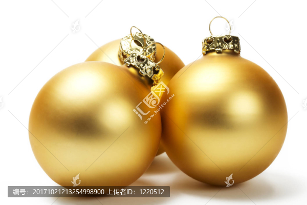 三啞光金色的裝飾品
