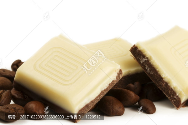 咖啡巧克力和咖啡豆