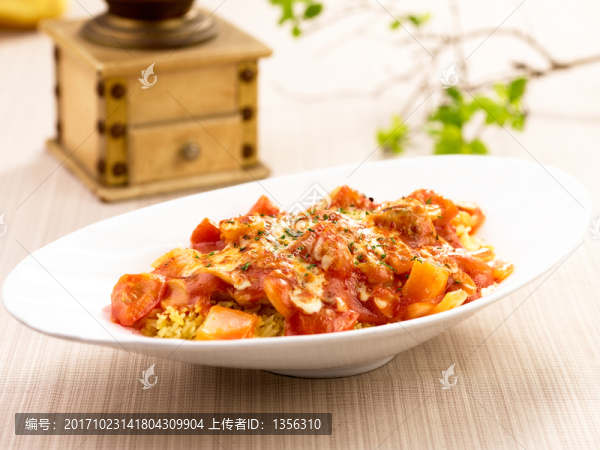 芝士鮮菇焗豬扒飯