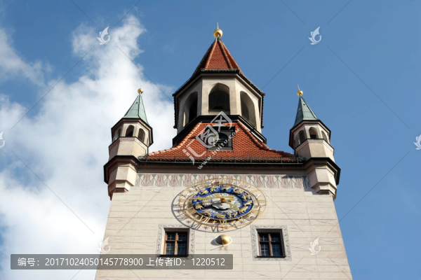古老的市政廳塔樓，munich2