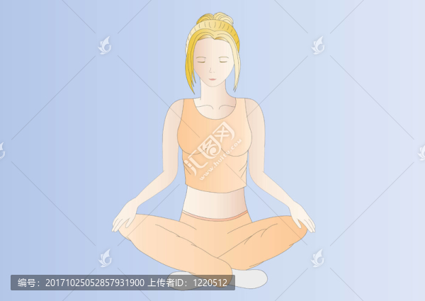 做瑜伽的金發(fā)女人