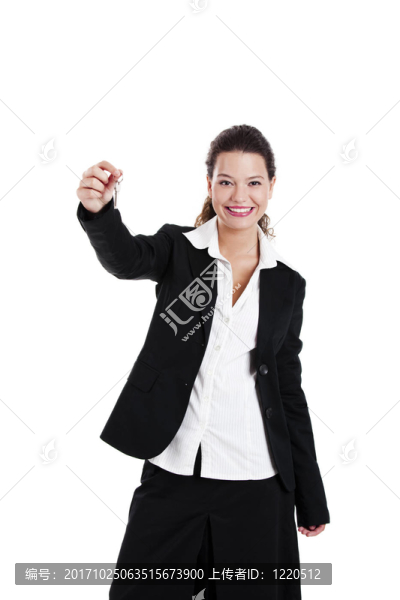 女人笑了