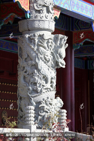 浮雕,雕塑,龍柱,柱子
