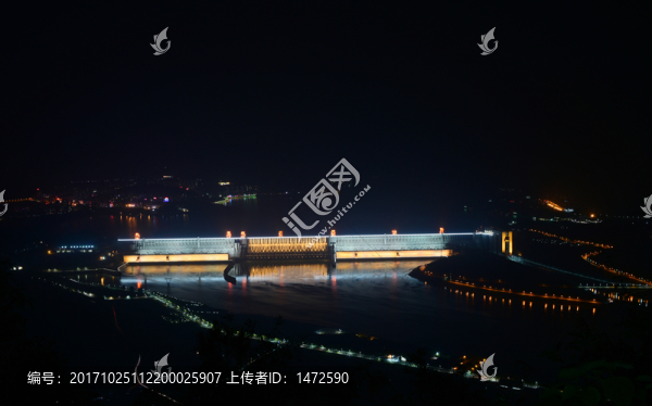 三峽大壩夜景